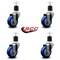 Service Caster 3.5'' Blue Poly Wheel Swivel 1-7/8'' Expanding Stem Caster Set, 4PK SCC-EX20S3514-PPUB-BLUE-178-4 - alternate 4